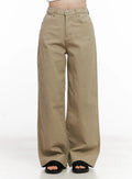 Semi-Wide Cotton Pants CL515