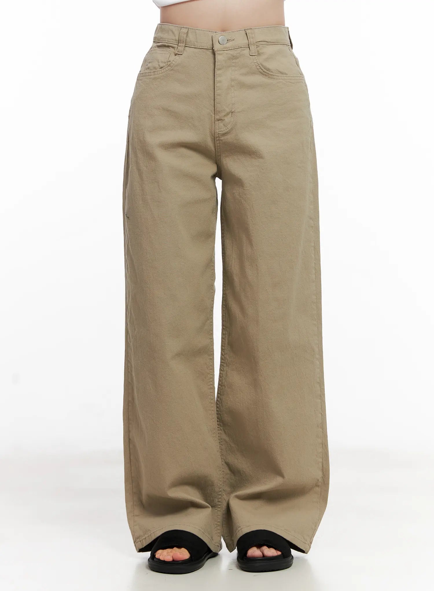 Semi-Wide Cotton Pants CL515