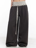Eyelet Belted Trousers IC503