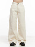 High-Waisted Wide-Leg Cotton Pants CL516