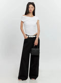 Off-Shoulder Draped Top IL528