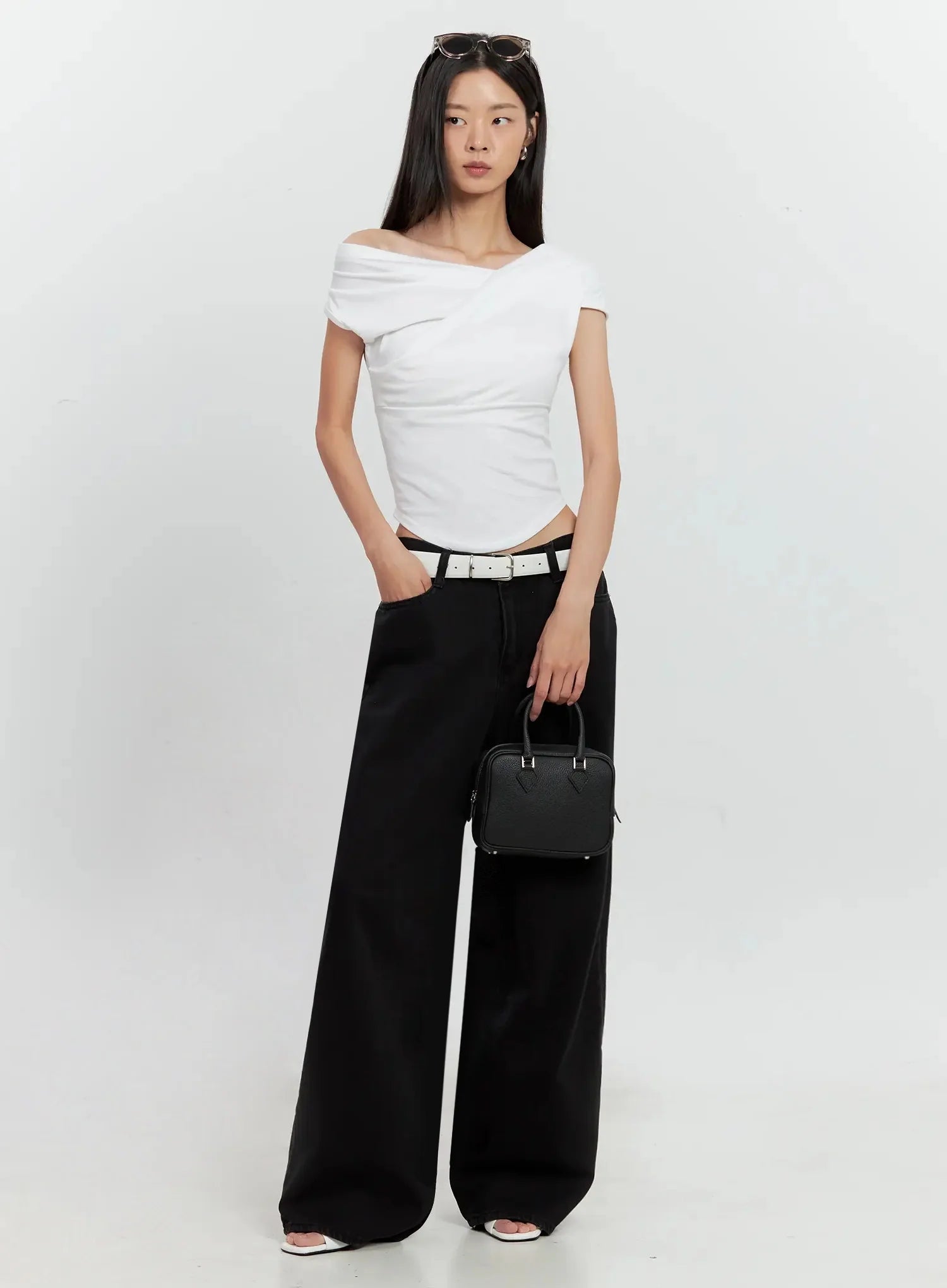 Off-Shoulder Draped Top IL528