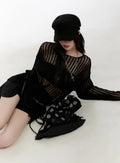 Sheer Loose-Fit Sweater CL504