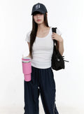 Cotton U-Neck Essential Top CL504