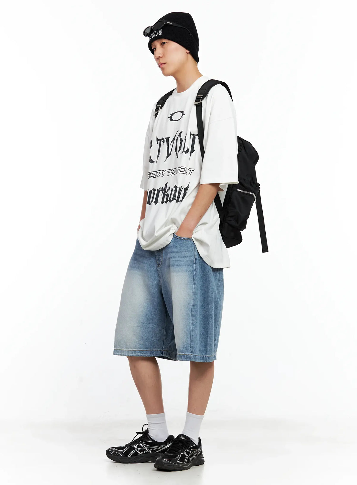 Men's Side-Drape Denim Jorts IL514