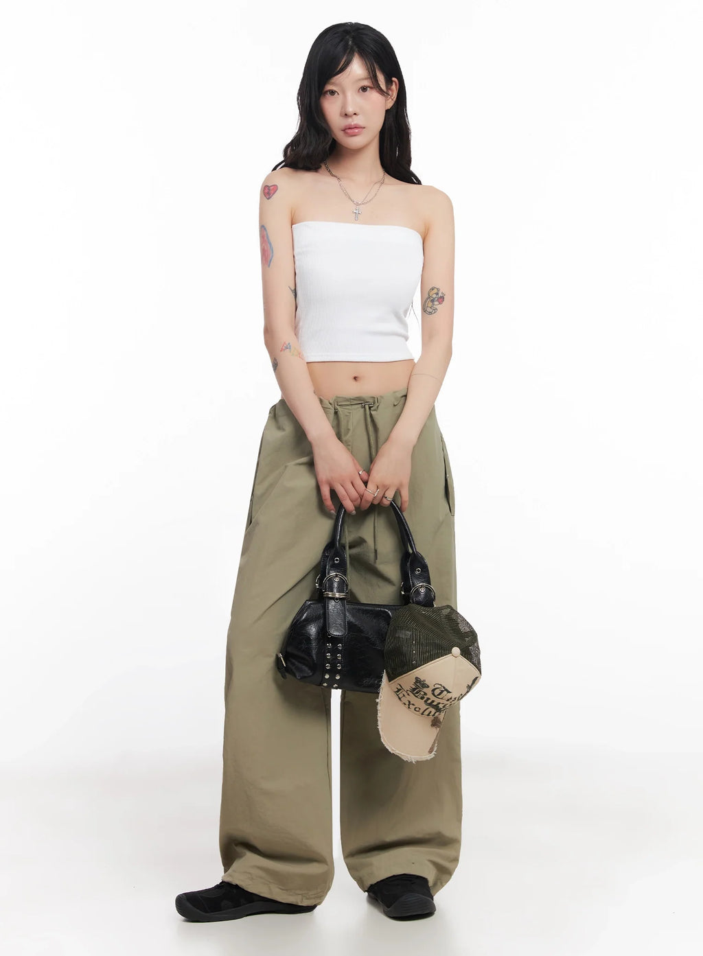 Nylon Cargo Relaxed-Fit Pants IC503