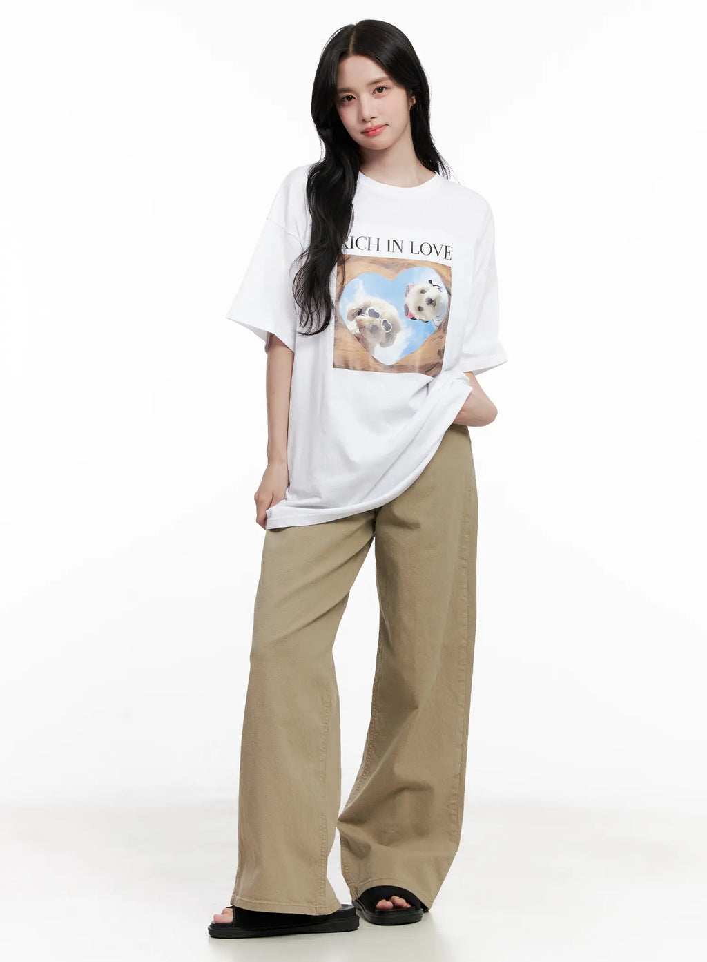 Semi-Wide Cotton Pants CL515