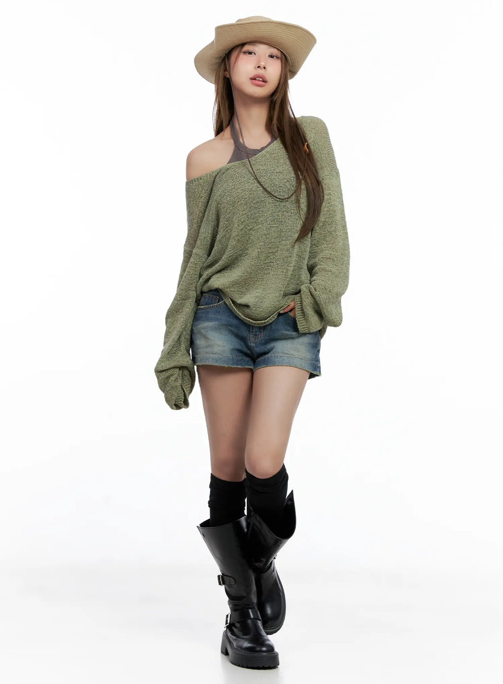 Vintage Washed Denim Shorts CL511