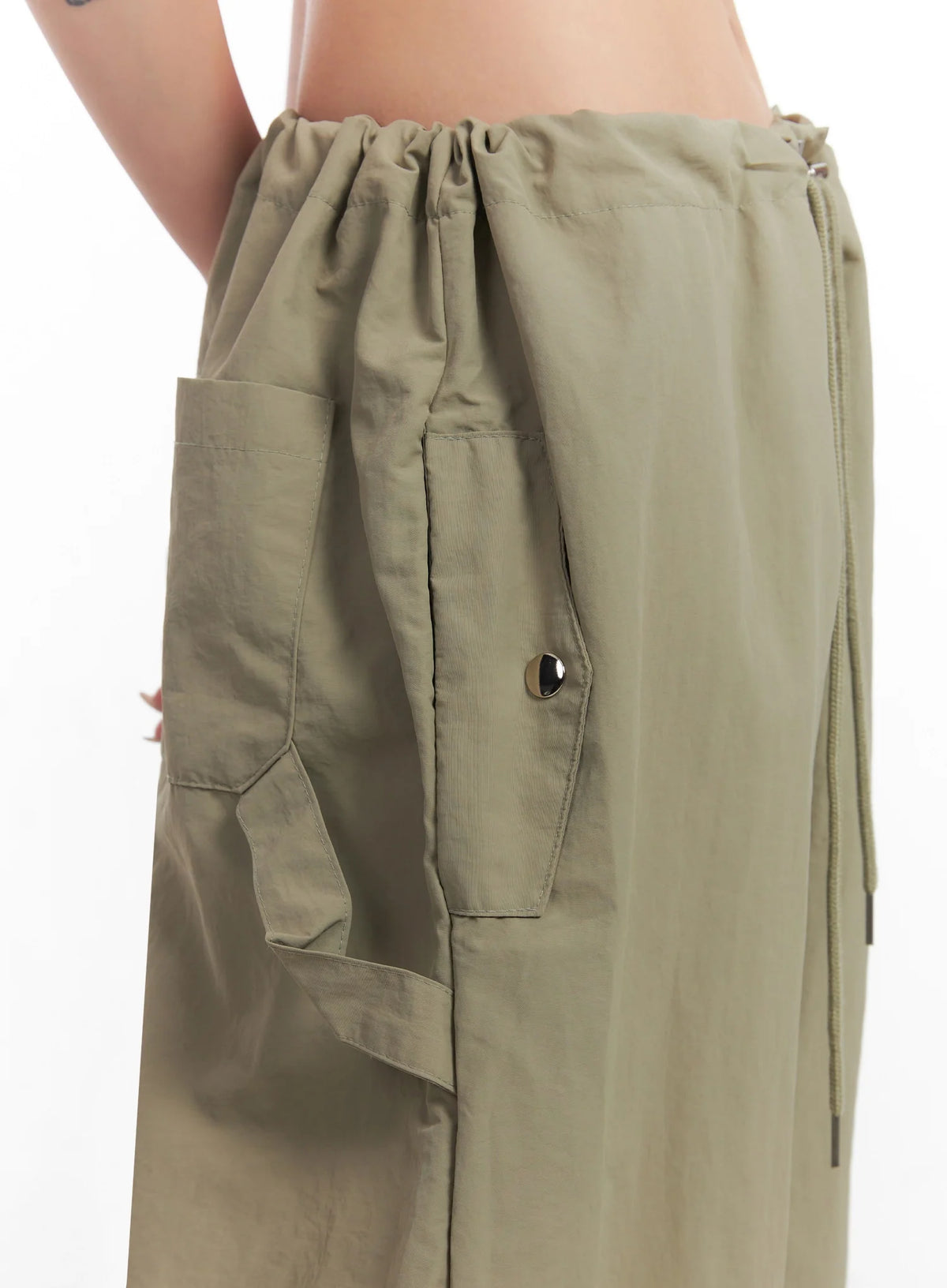 Nylon Cargo Relaxed-Fit Pants IC503