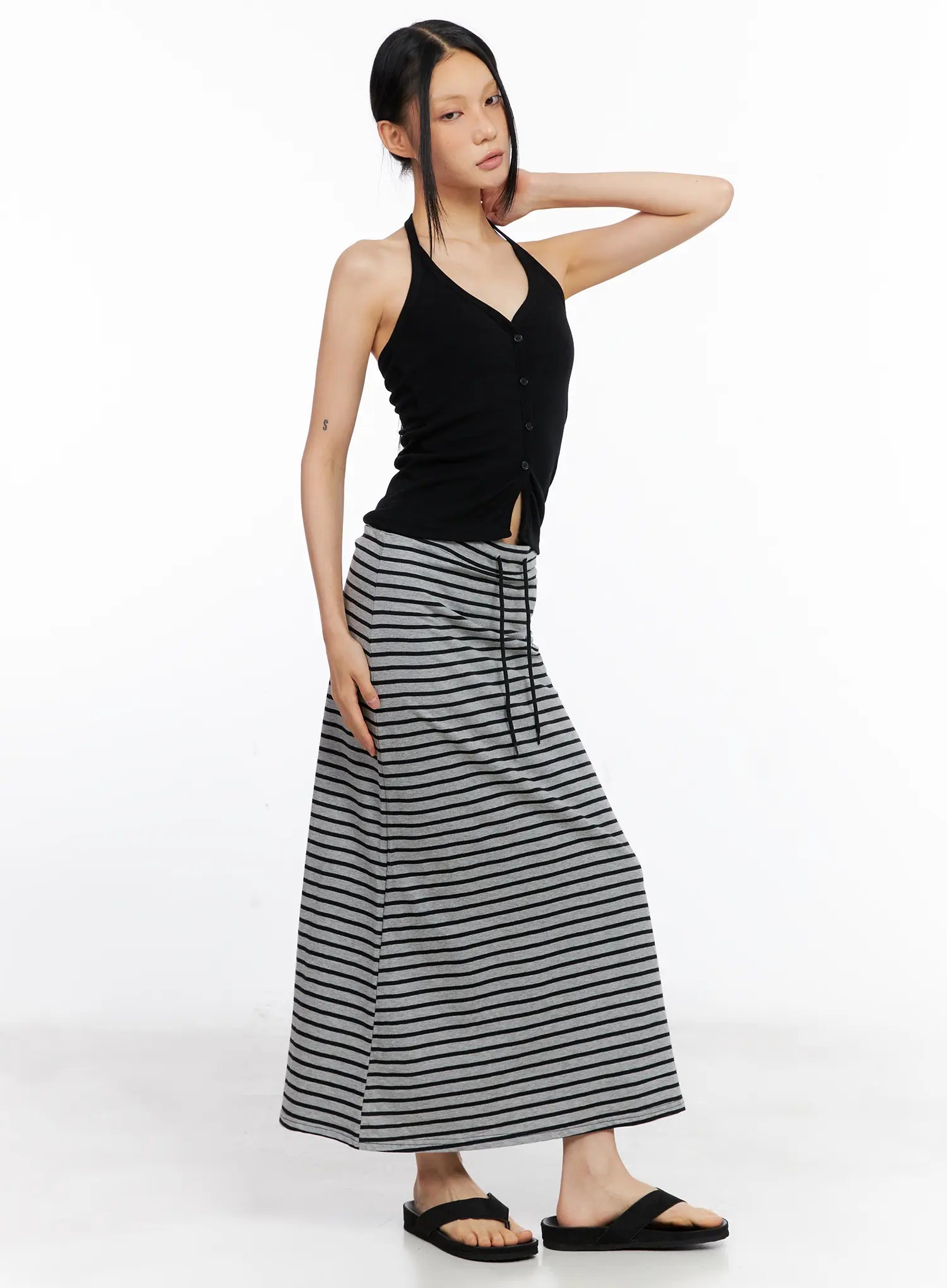 Buttoned Halter Tank CL530
