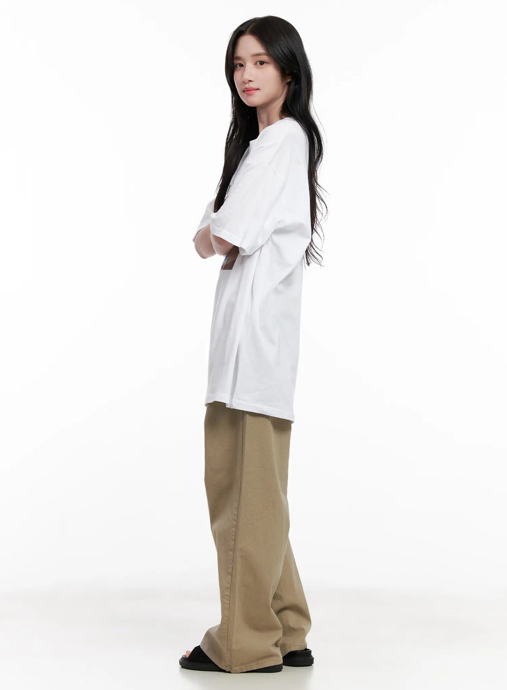 Semi-Wide Cotton Pants CL515