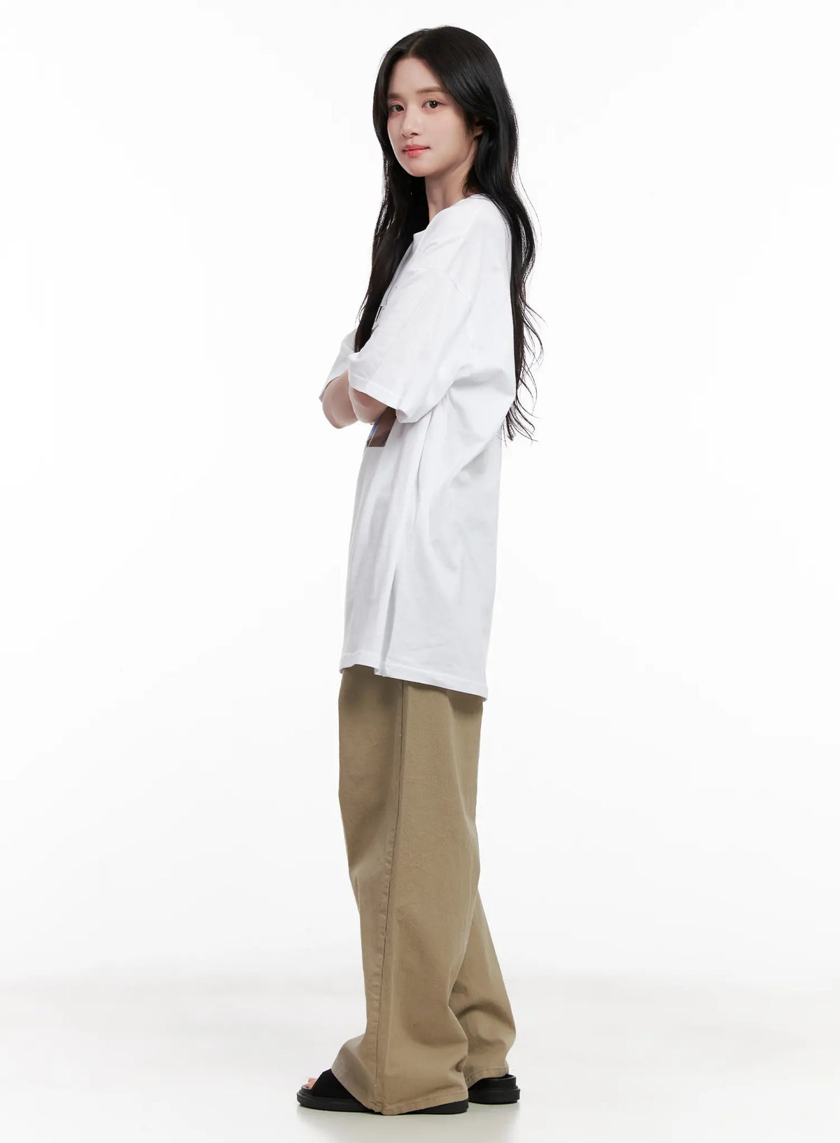 Semi-Wide Cotton Pants CL515