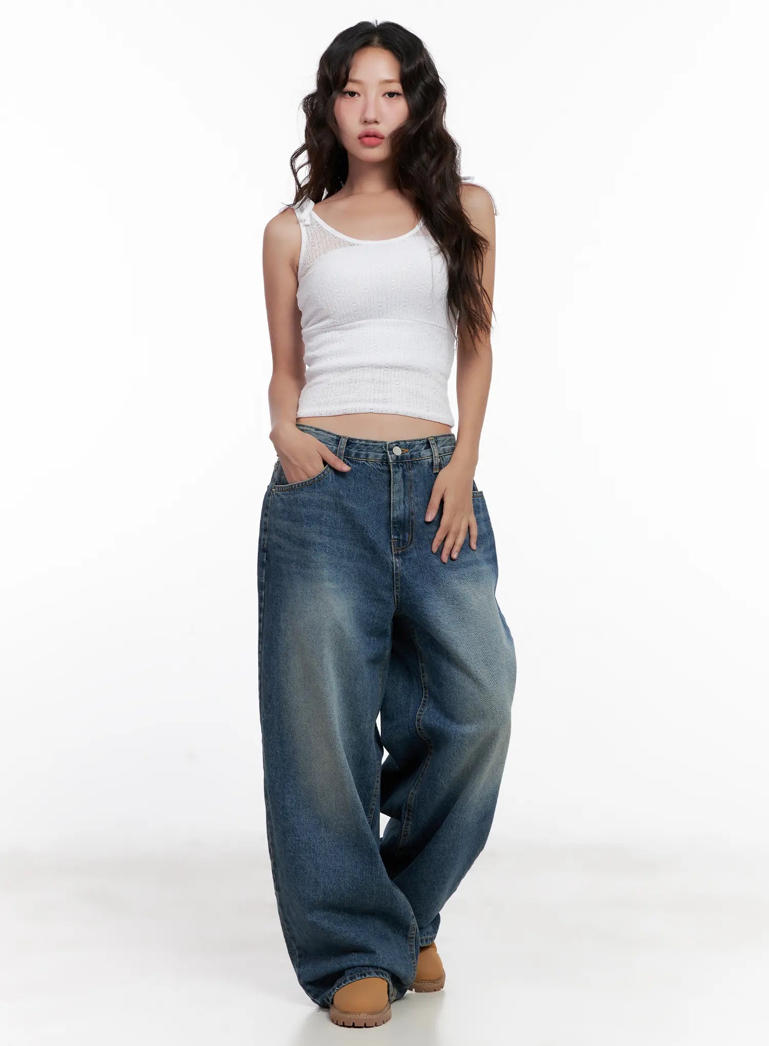 Linen Knit Crop Tank CL521