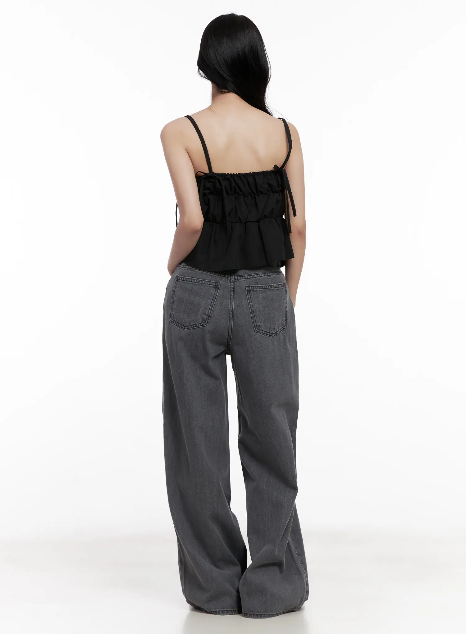 Jiyeon Dark Gray Denim Jeans CL516