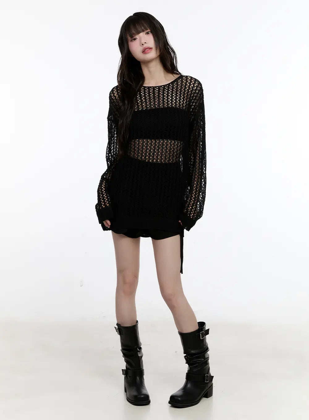 Sheer Loose-Fit Sweater CL504