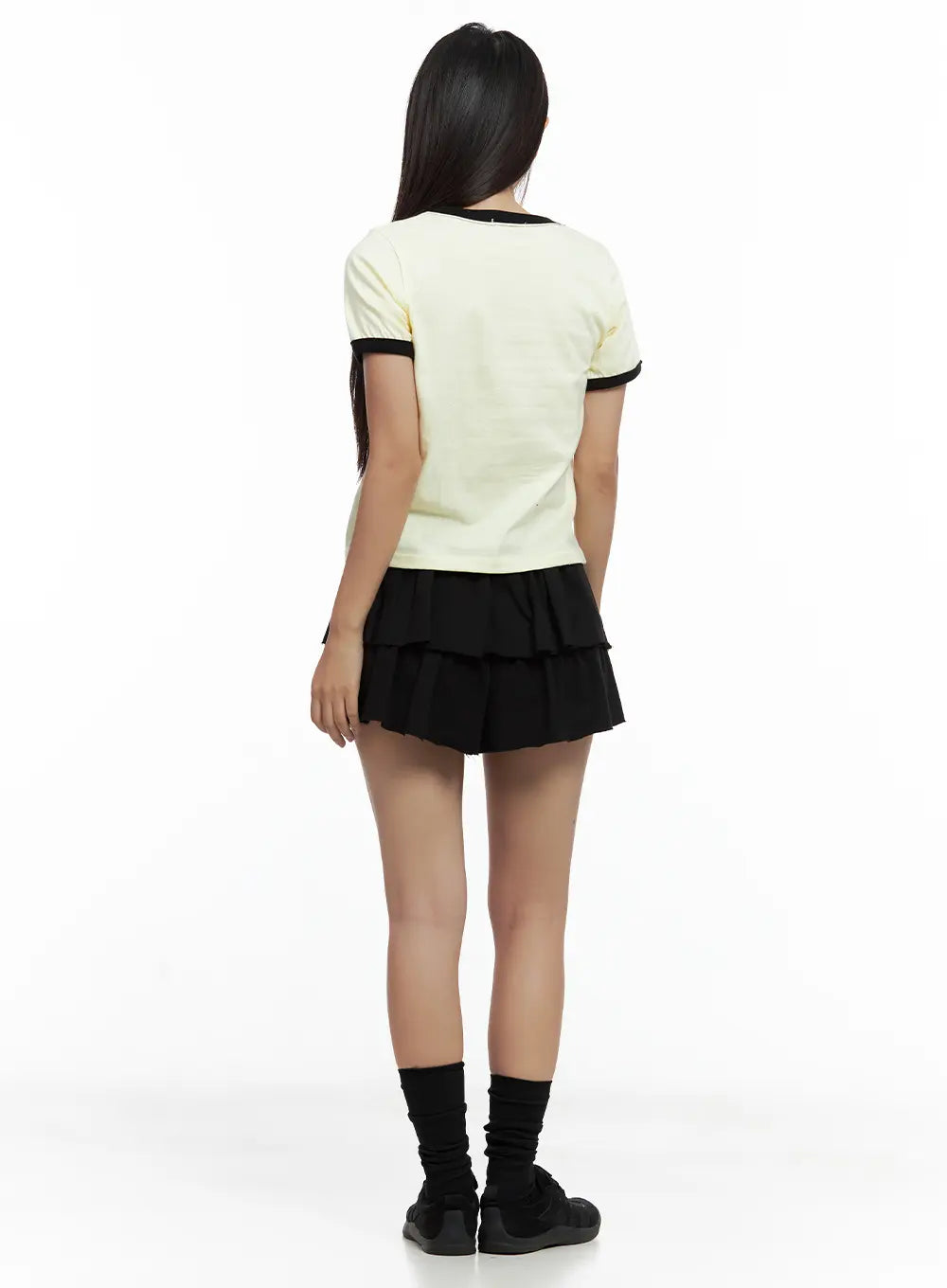 Tiered Ruffle Mini Skirt CL508
