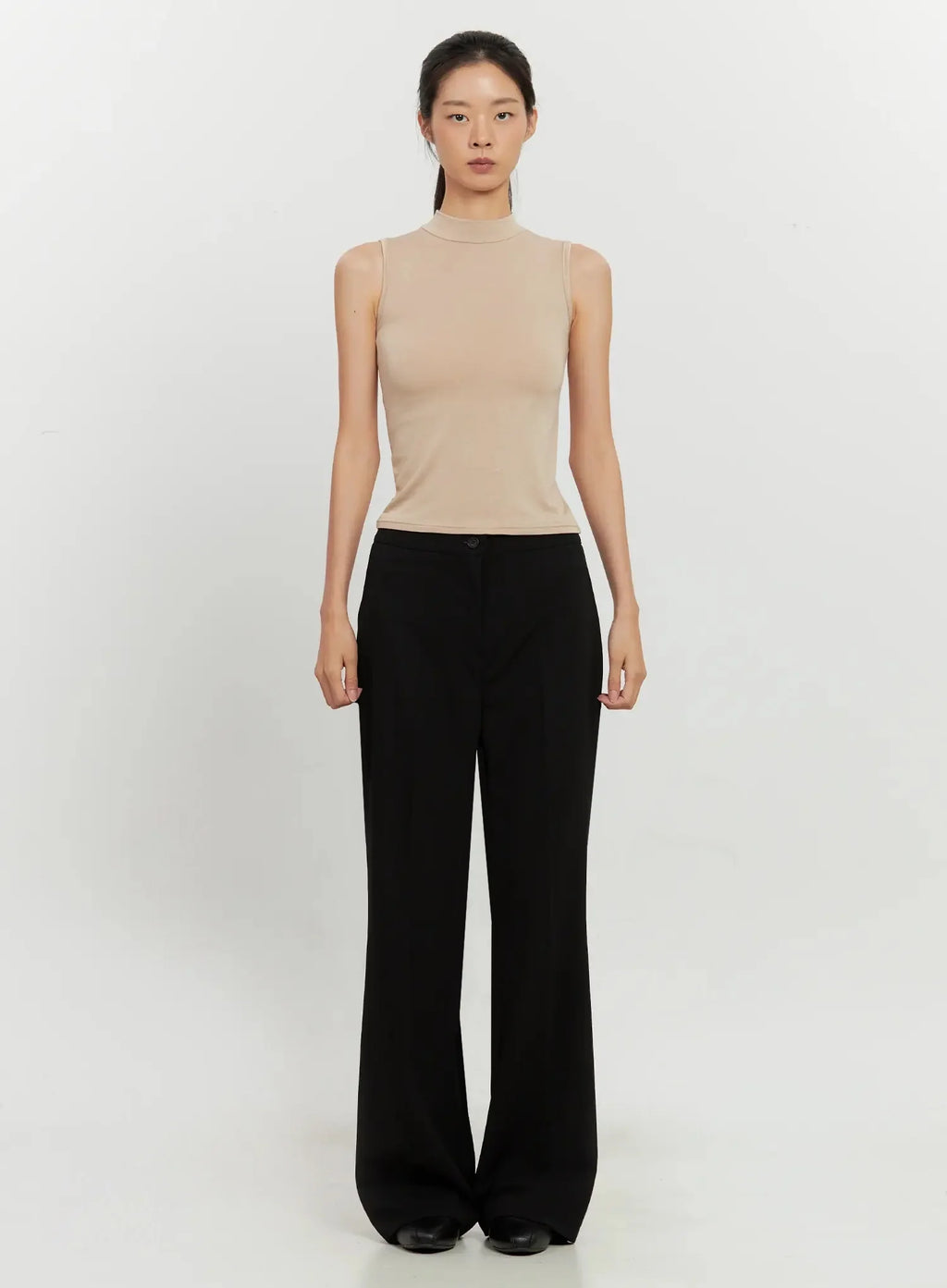 Mock Neck Sleeveless Top IL528