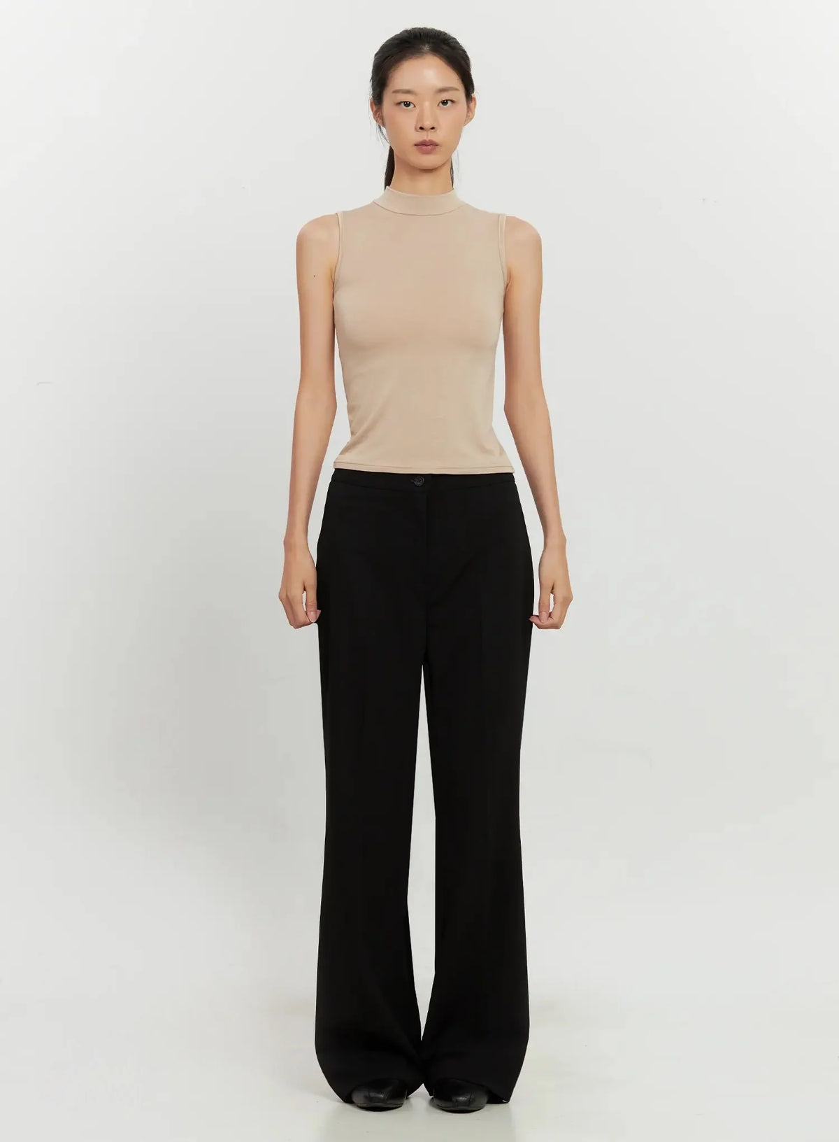 Mock Neck Sleeveless Top IL528