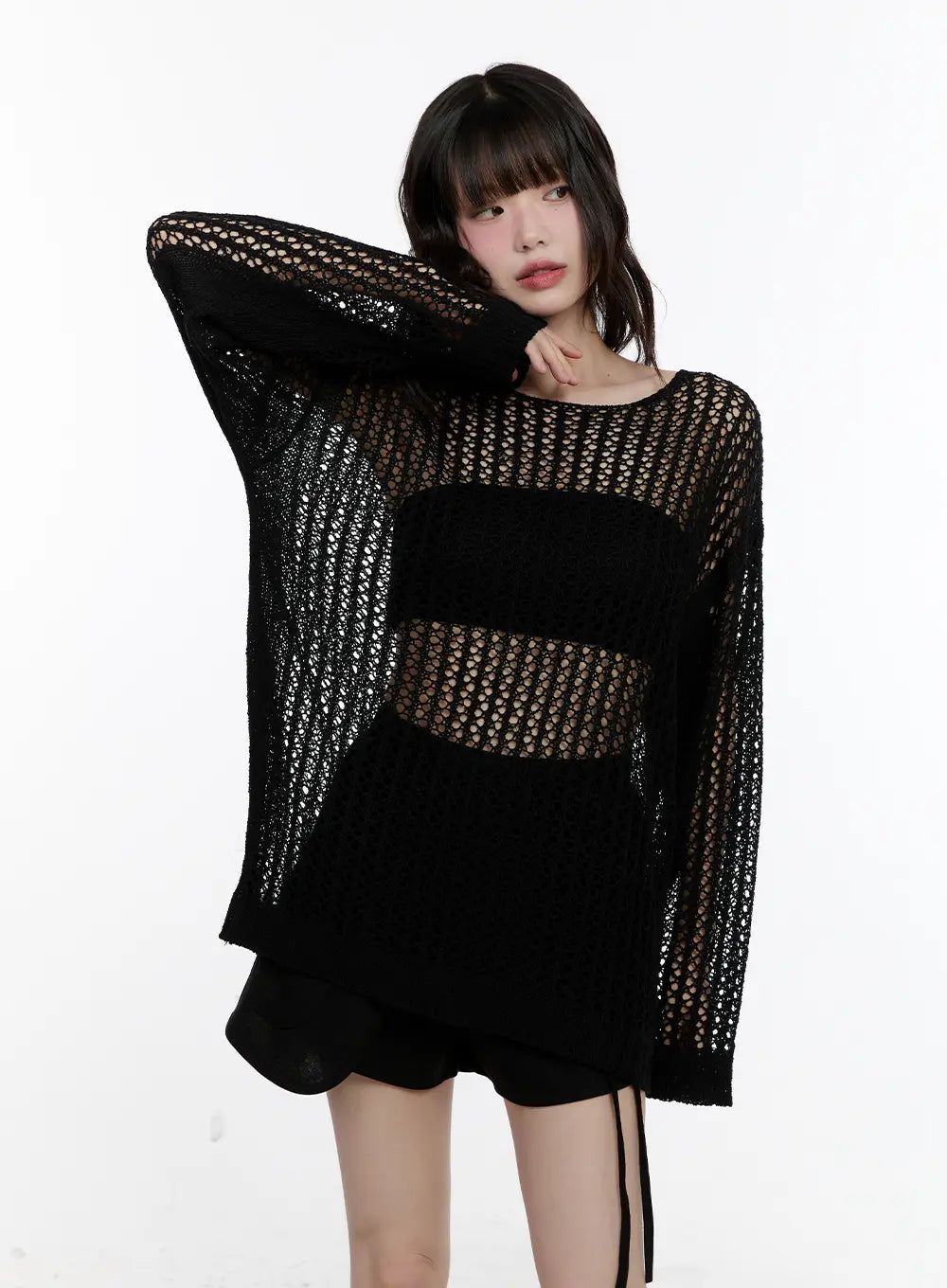 Sheer Loose-Fit Sweater CL504