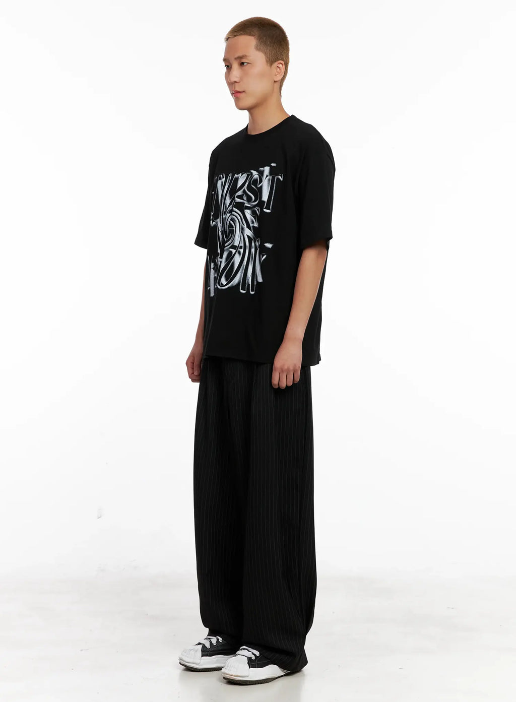 Men's Striped Relaxed-Fit Slacks IL521