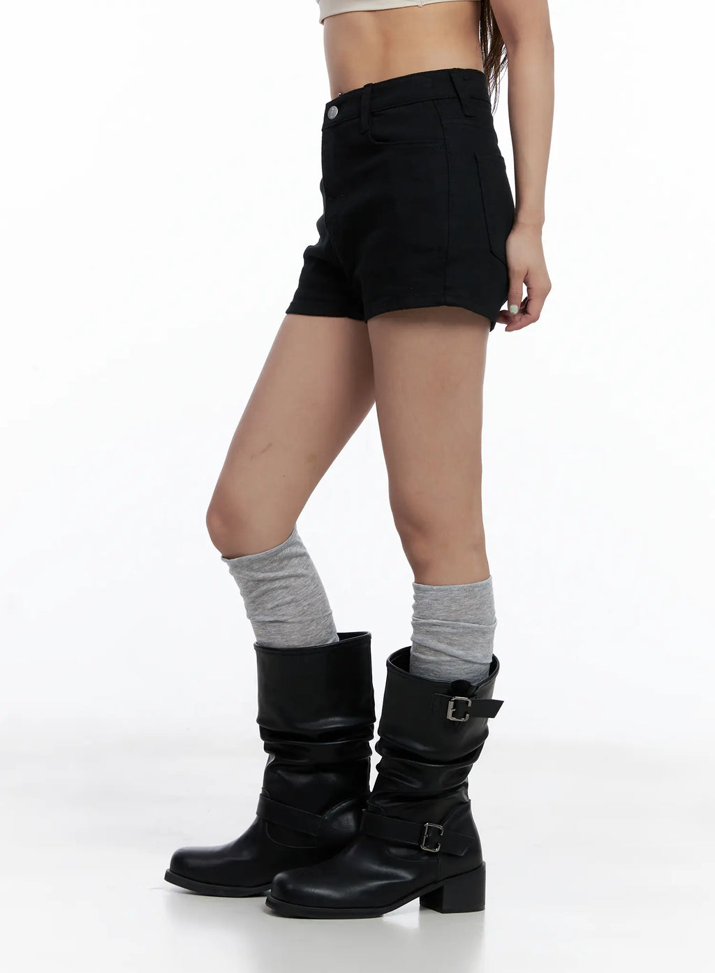 Cotton High-Waist Hip Pad Shorts CL510
