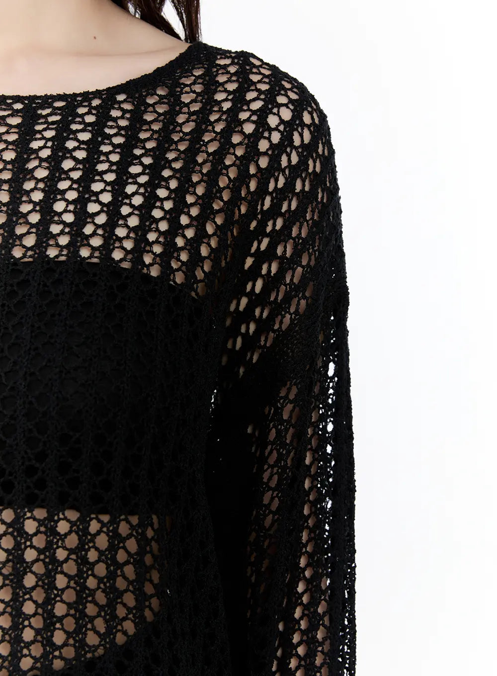 Sheer Loose-Fit Sweater CL504