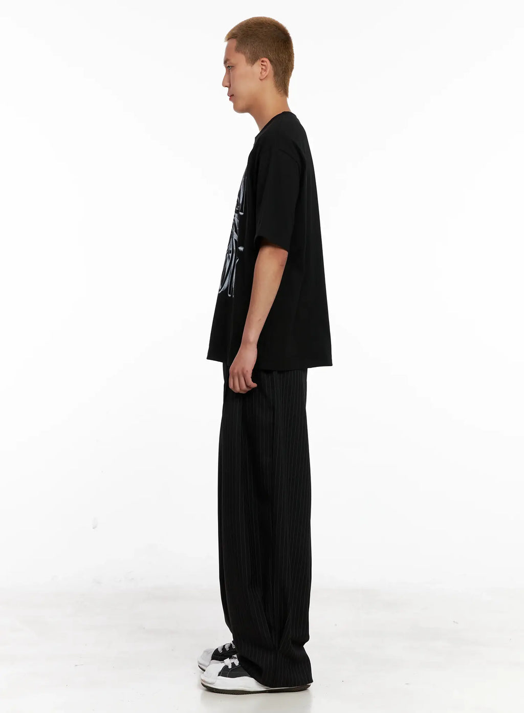 Men's Striped Relaxed-Fit Slacks IL521