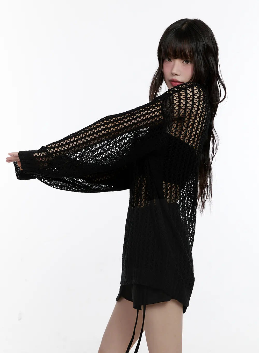 Sheer Loose-Fit Sweater CL504