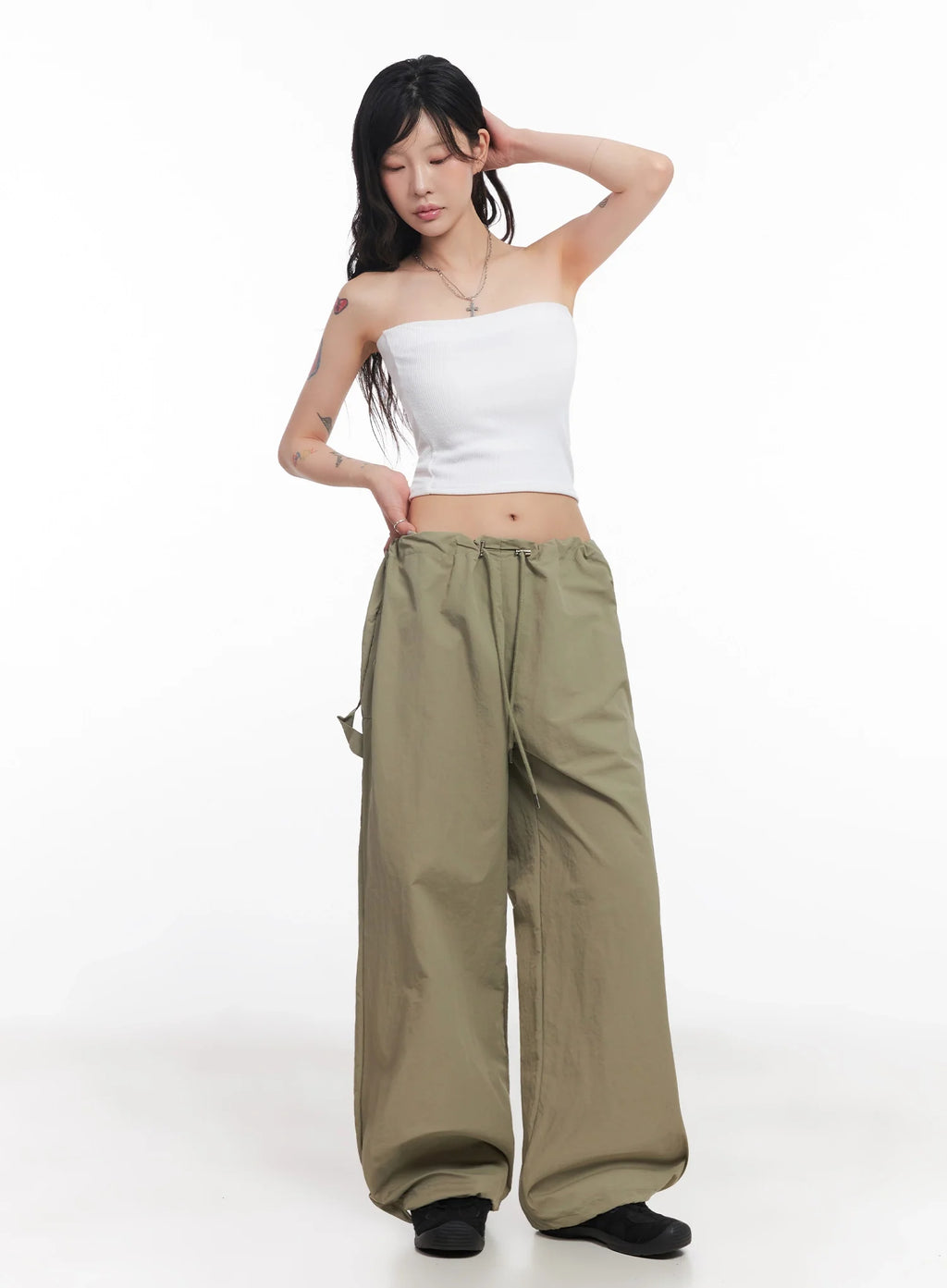 Nylon Cargo Relaxed-Fit Pants IC503