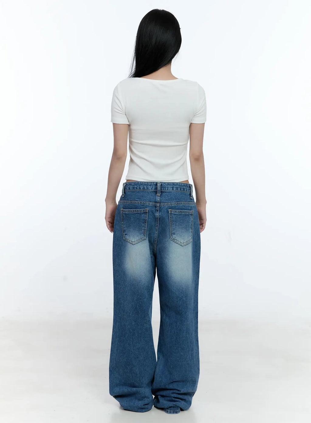 Ribbed U-Neck Crop Tee CL530