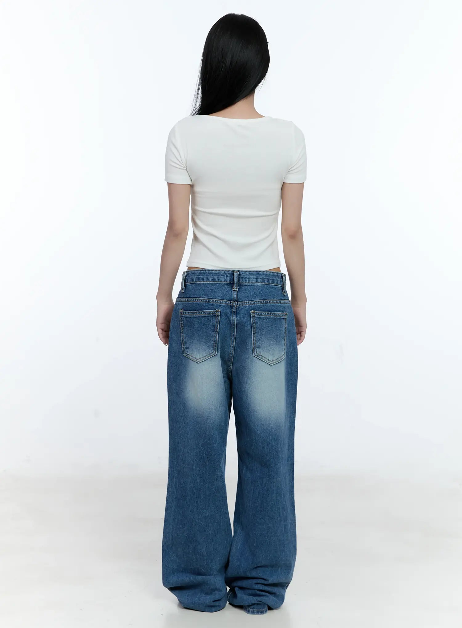Ribbed U-Neck Crop Tee CL530