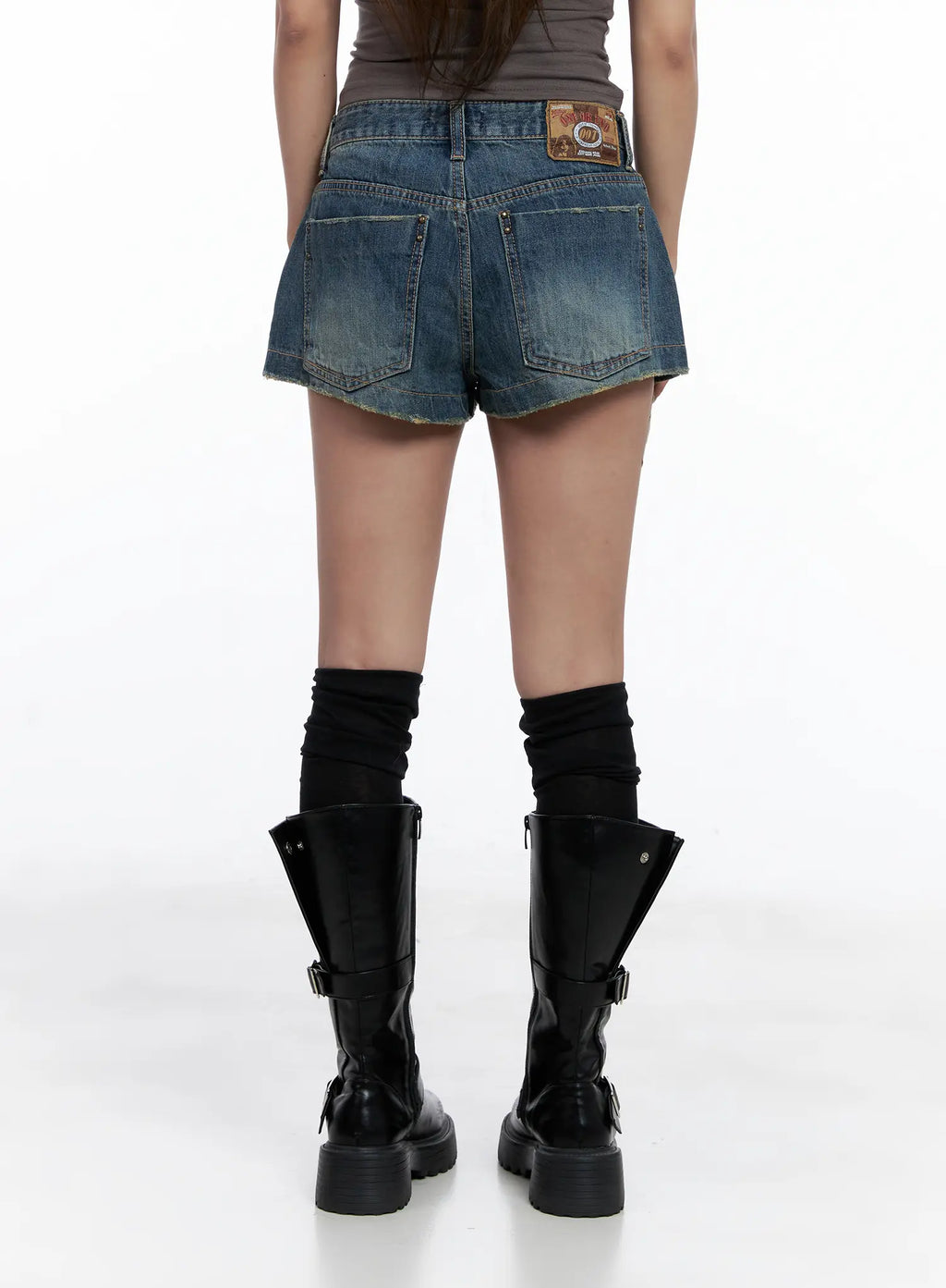 Vintage Washed Denim Shorts CL511