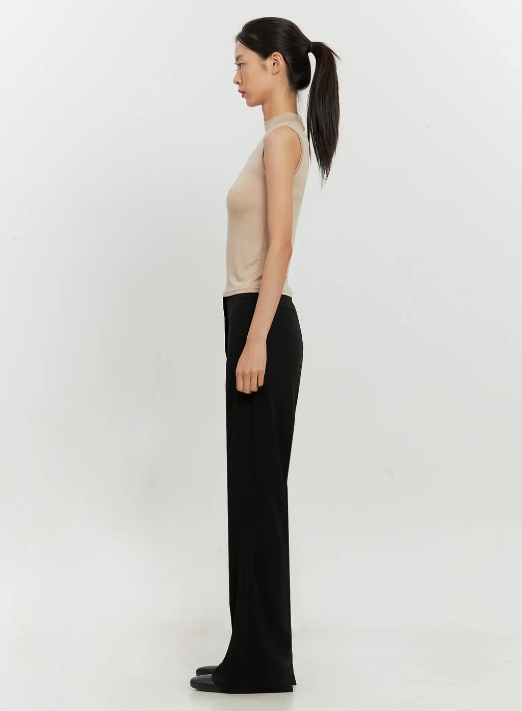 Mock Neck Sleeveless Top IL528