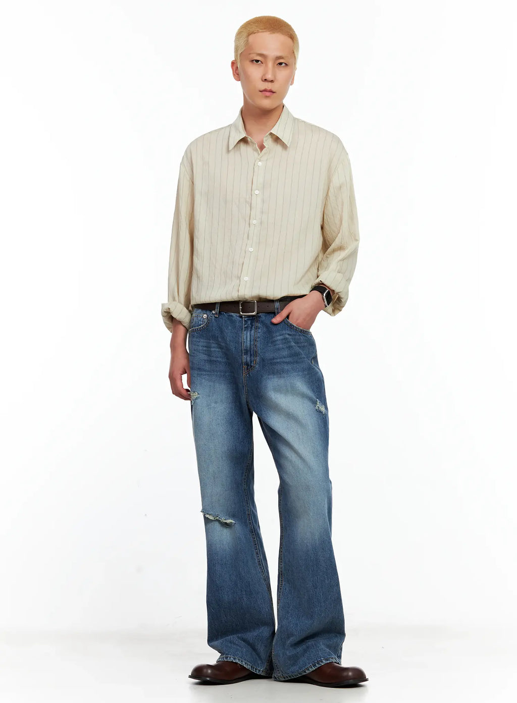 Men's Square Buckle Belt IL511