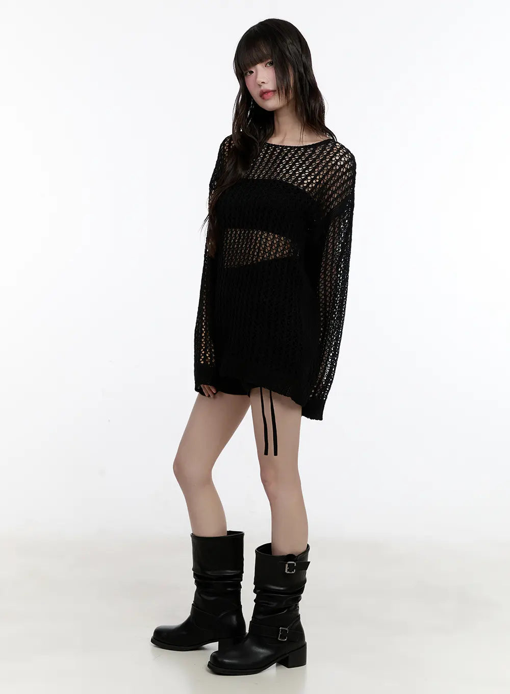 Sheer Loose-Fit Sweater CL504