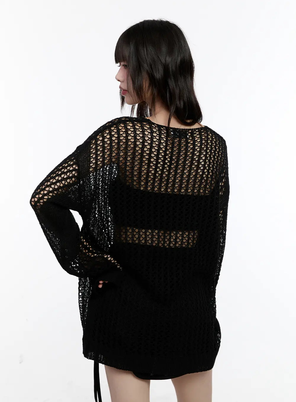 Sheer Loose-Fit Sweater CL504