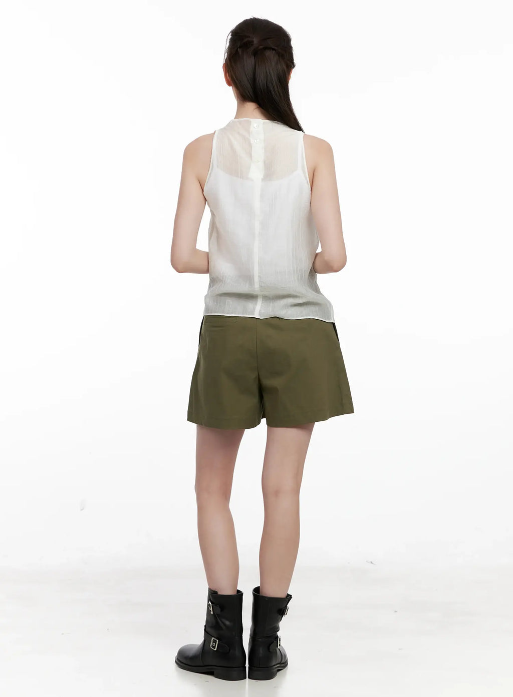 Casual Linen-Blend Shorts CL523