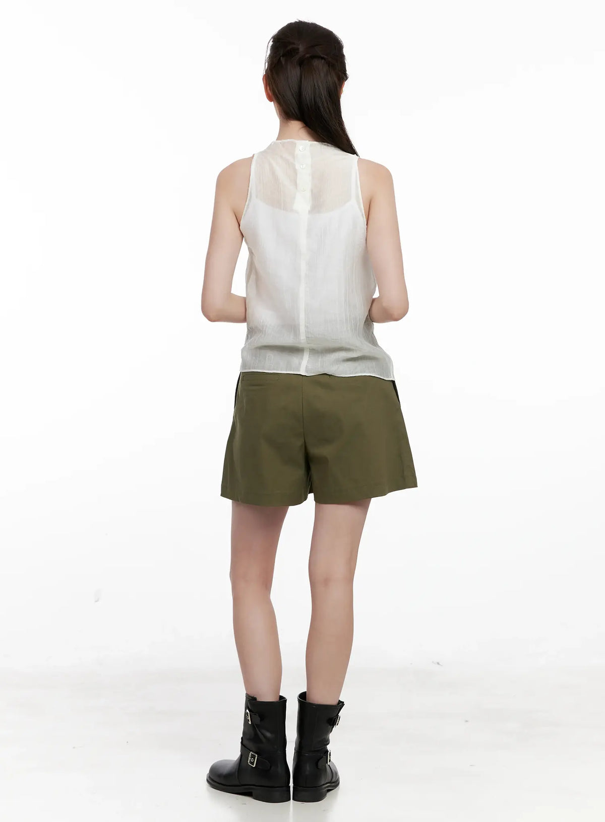 Casual Linen-Blend Shorts CL523