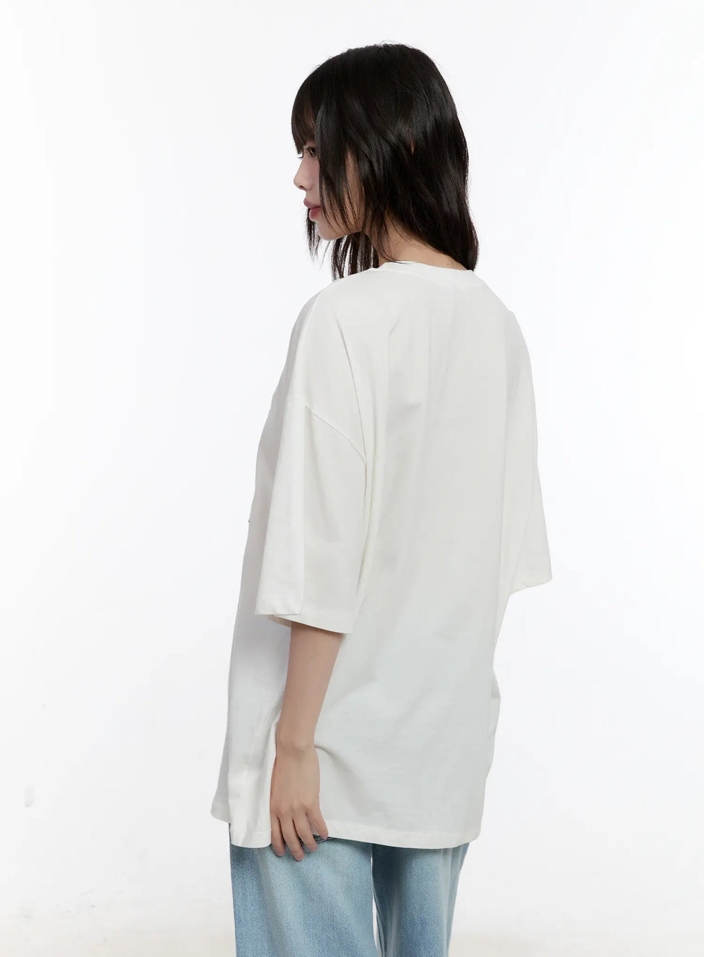 Whimsical Embroidered Oversized T-Shirt CL507