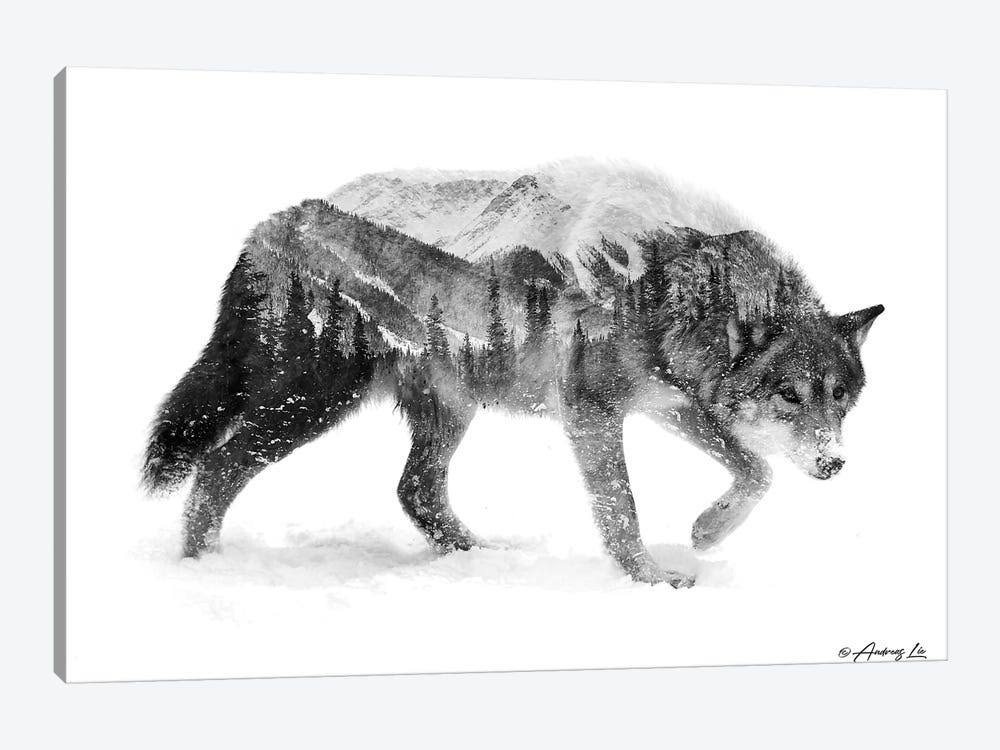 Black & White Wolf Canvas Art A728