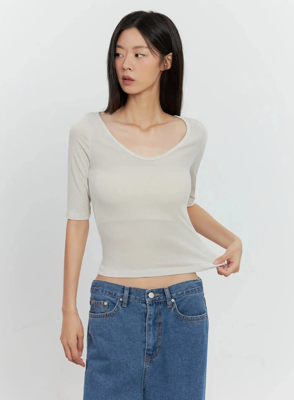 Basic 3/4-Sleeve Top IL528