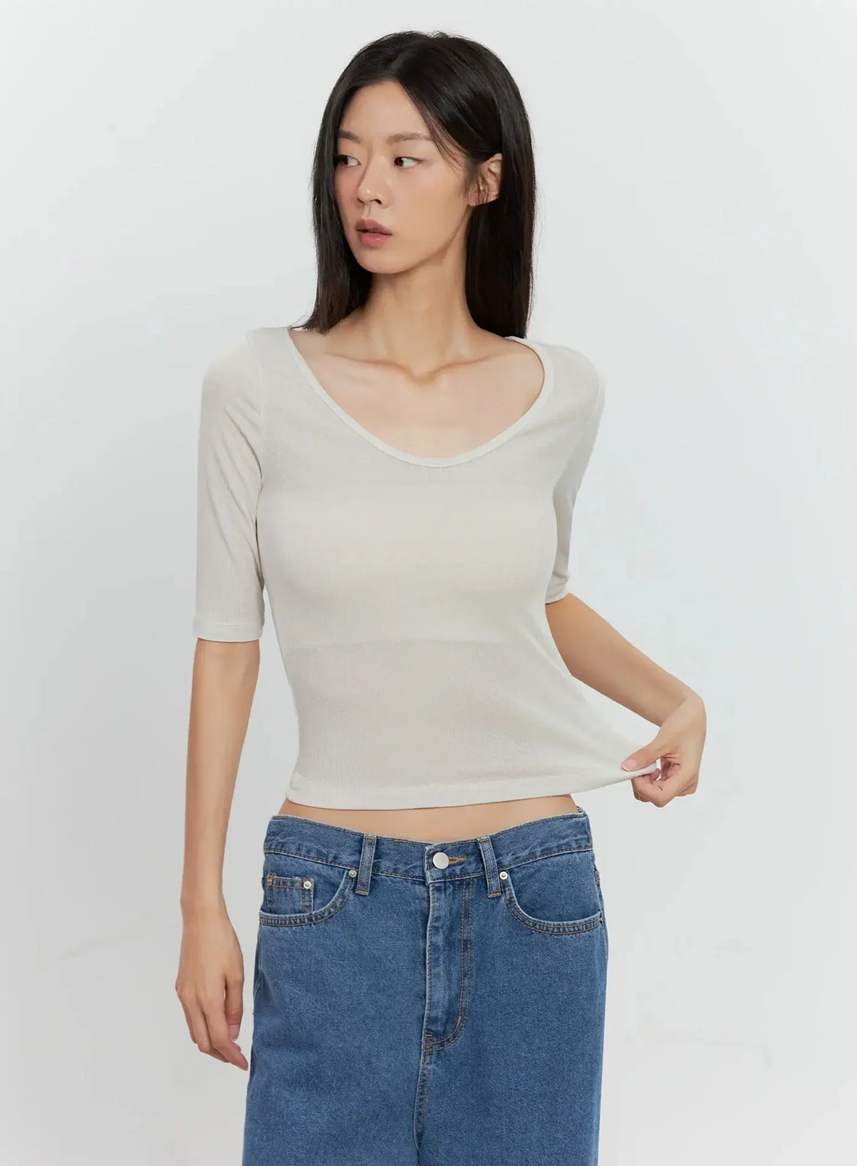 Basic 3/4-Sleeve Top IL528