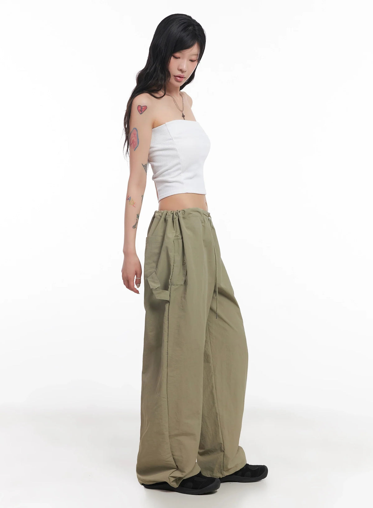 Nylon Cargo Relaxed-Fit Pants IC503