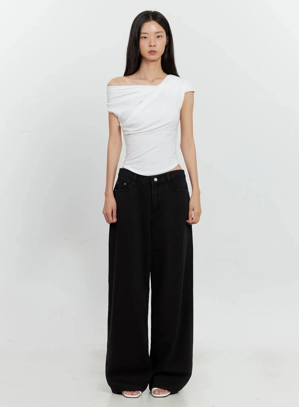 Off-Shoulder Draped Top IL528