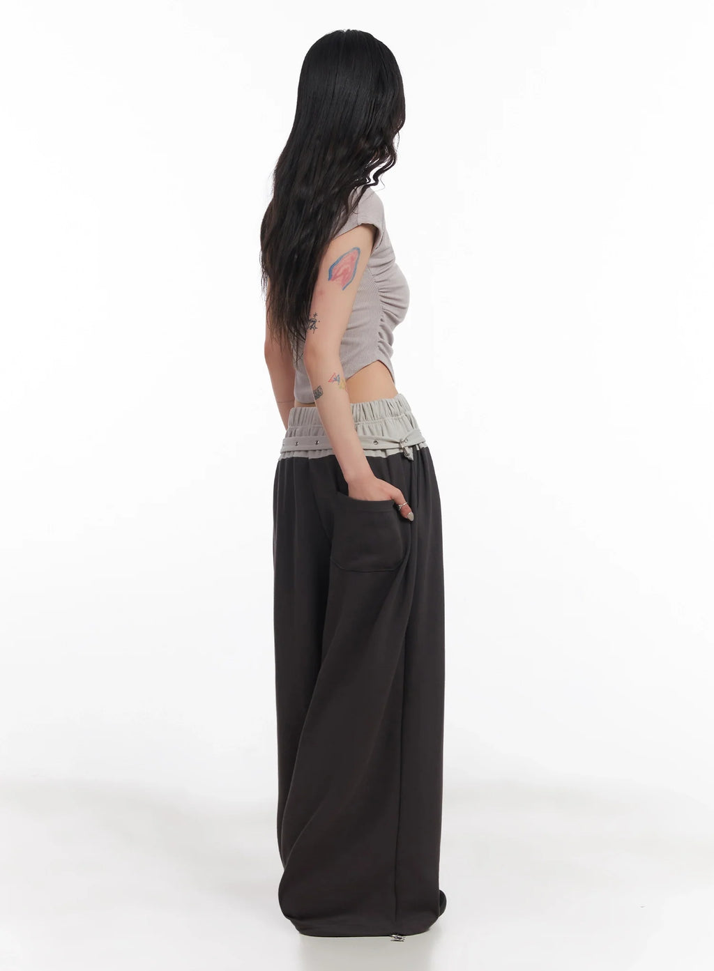 Eyelet Belted Trousers IC503