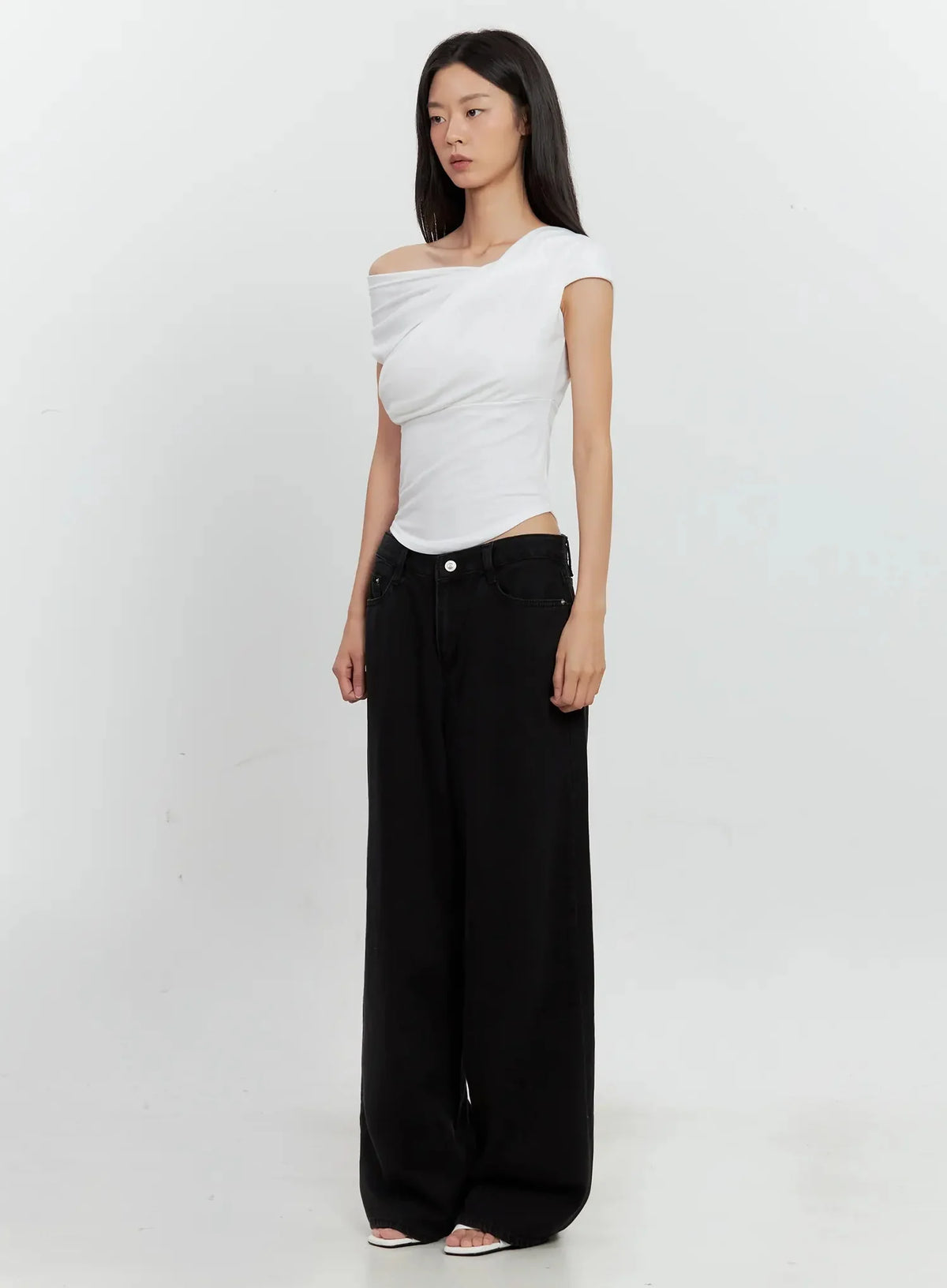 Off-Shoulder Draped Top IL528