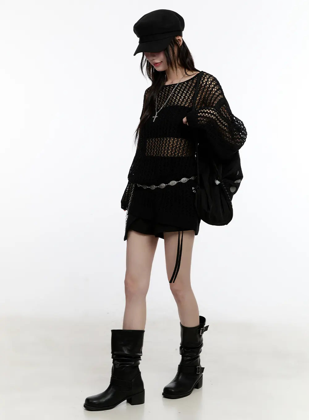 Sheer Loose-Fit Sweater CL504