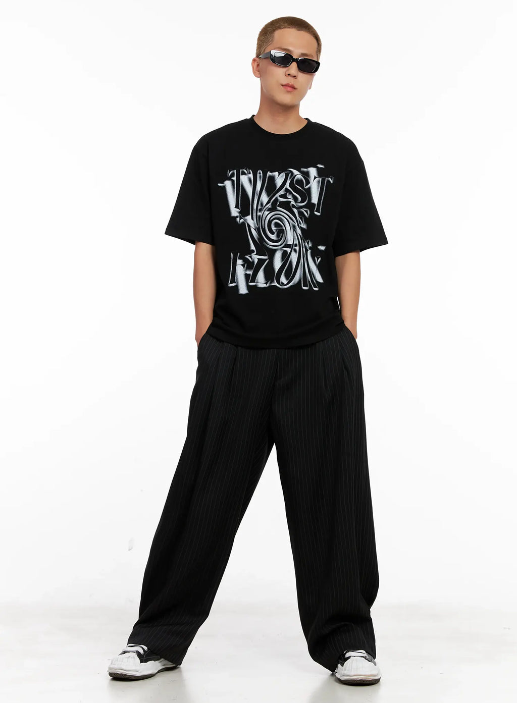 Men's Striped Relaxed-Fit Slacks IL521
