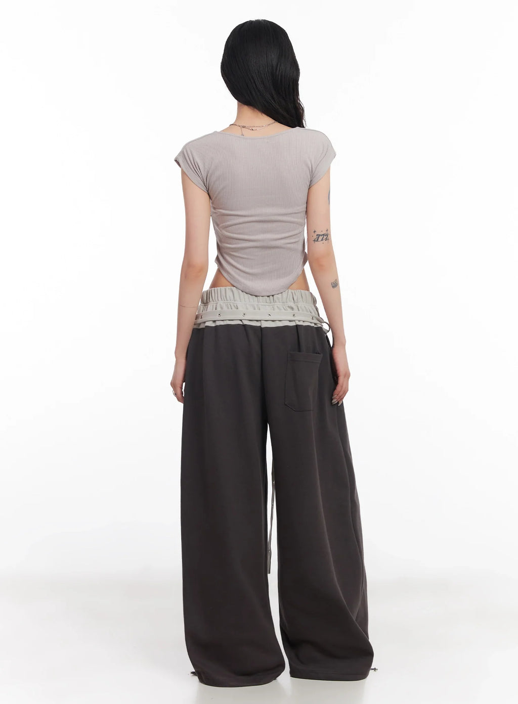 Eyelet Belted Trousers IC503