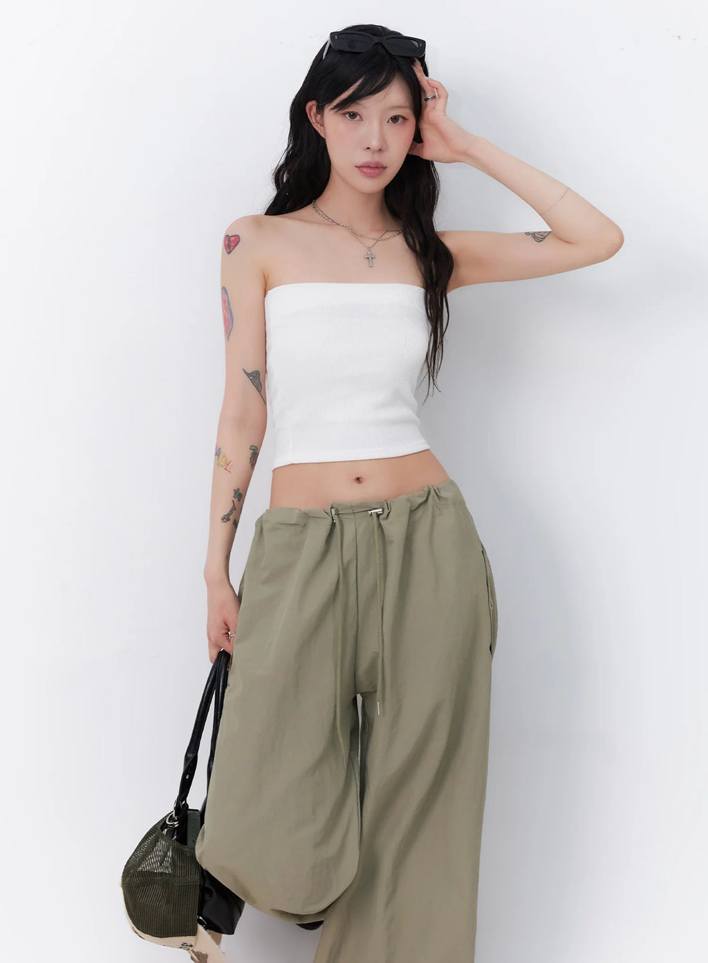 Nylon Cargo Relaxed-Fit Pants IC503